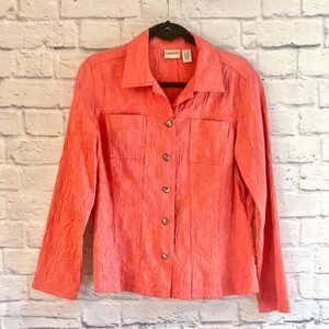 GORGEOUS CORAL CHICO'S JACKET SIZE 1